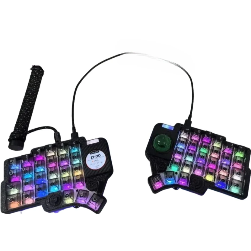 MOTE V3 Split Keyboard Kit RGB Gasket Customised rp2040 Wired Vial Hot Swapping Trackball Keyboard With Rocker+Knob/usebhub
MOTE V3 Split Keyboard Kit RGB Gasket Customised rp2040 Wired Vial Hot Swapping Trackball Keyboard With Rocker+Knob/usebhub