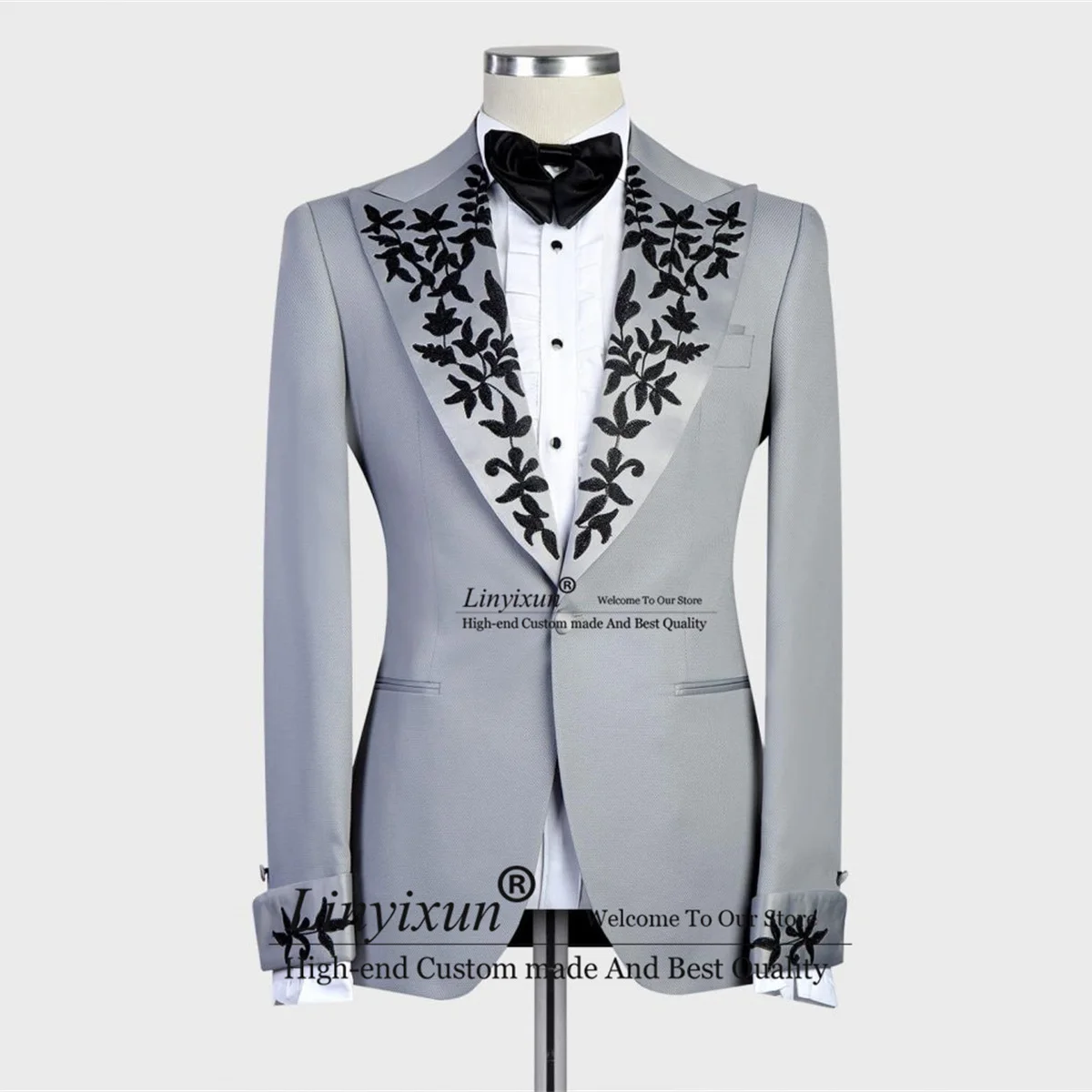Fashion Applique Men Suits Wedding Groom Tuxedo Slim Fit Formal Business Blazer Banquet 2 Piece Set trajes elegante para hombres
Fashion Applique Men Suits Wedding Groom Tuxedo Slim Fit Formal Business Blazer Banquet 2 Piece Set trajes elegante para hombres