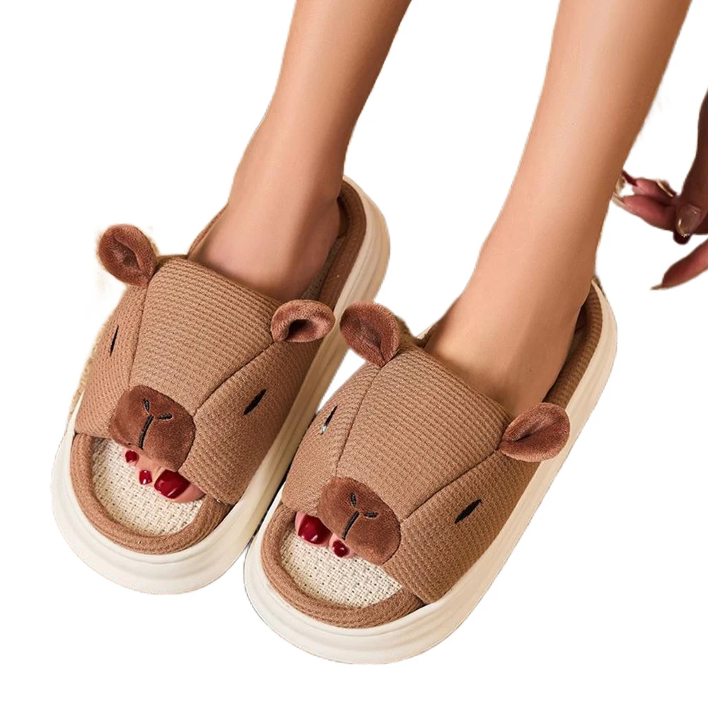 Open Toe Capybara Slippers Cute Animal Slippers Anti Slip Linen Home Sandals Comfortable Cute Slip-on Slippers for 4 Season
Open Toe Capybara Slippers Cute Animal Slippers Anti Slip Linen Home Sandals Comfortable Cute Slip-on Slippers for 4 Season
