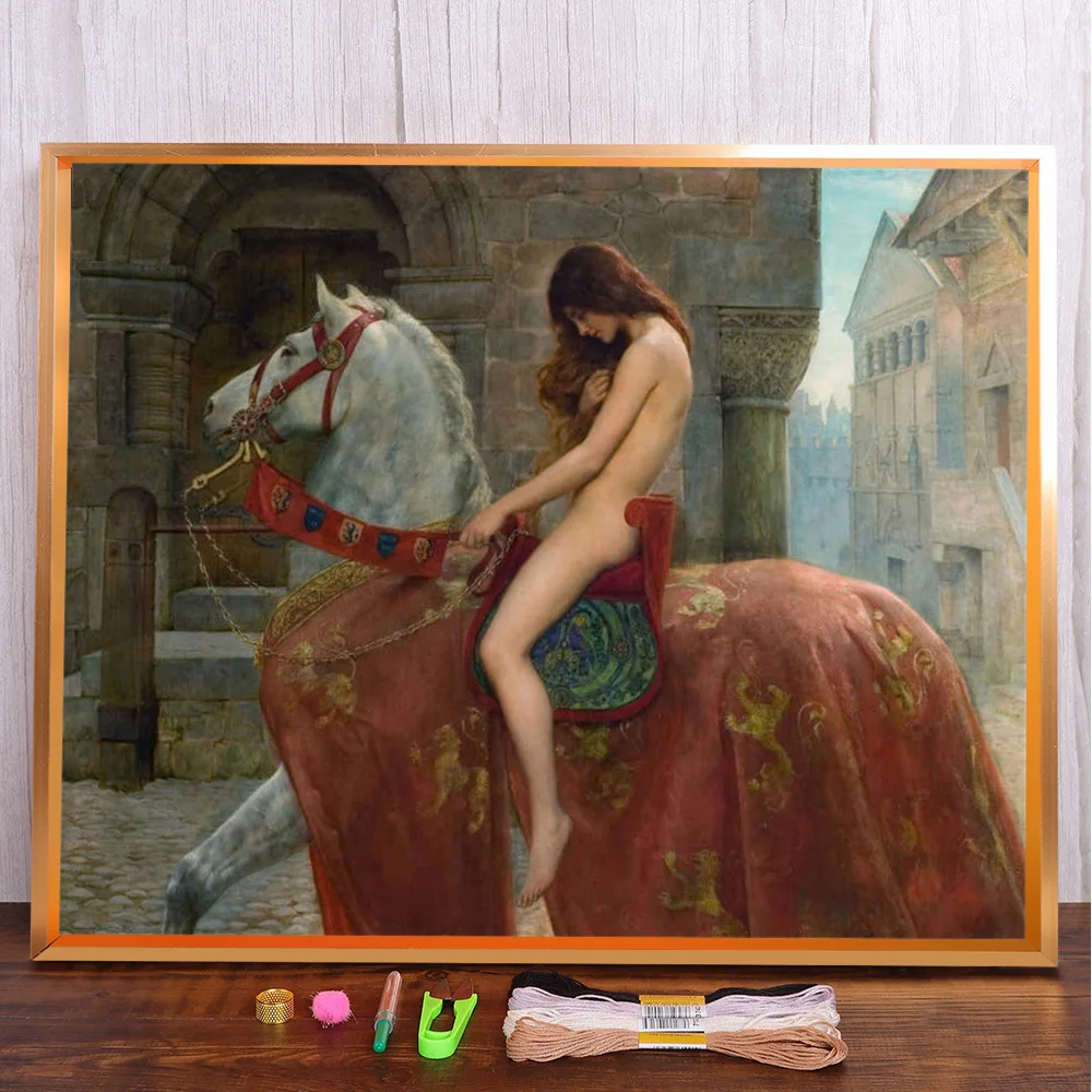 Lady Godiva Pre-Printed Cross-Stitch DIY Embroidery Kit DMC Threads Painting Sewing Needlework Knitting Sales For Adults Stamped
Lady Godiva Pre-Printed Cross-Stitch DIY Embroidery Kit DMC Threads Painting Sewing Needlework Knitting Sales For Adults Stamped