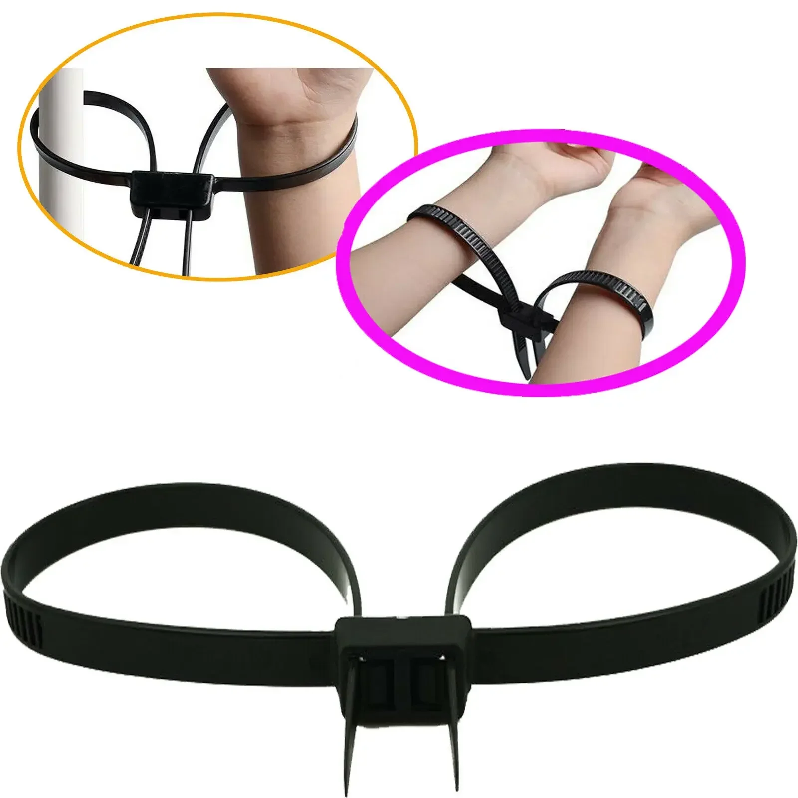12*700" Double Lock Restraint Zip-Tie Handcuffs Disposable Police Tactical Riots
12*700" Double Lock Restraint Zip-Tie Handcuffs Disposable Police Tactical Riots