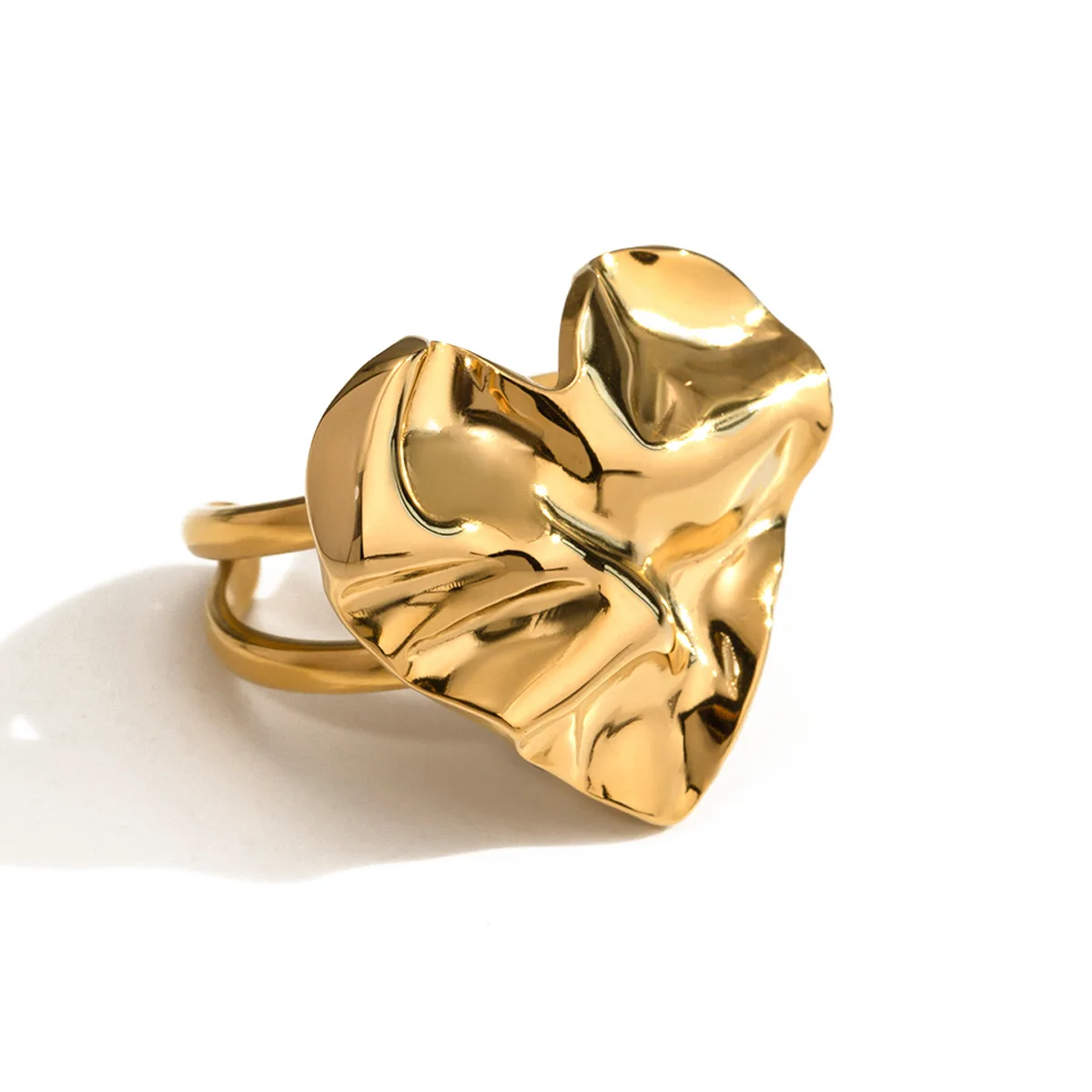 Stainless Steel PVD 18K Gold Plated Tarnish Waterproof Rugged Heart Rings For Woman Jewelry Wholesale INS
Stainless Steel PVD 18K Gold Plated Tarnish Waterproof Rugged Heart Rings For Woman Jewelry Wholesale INS