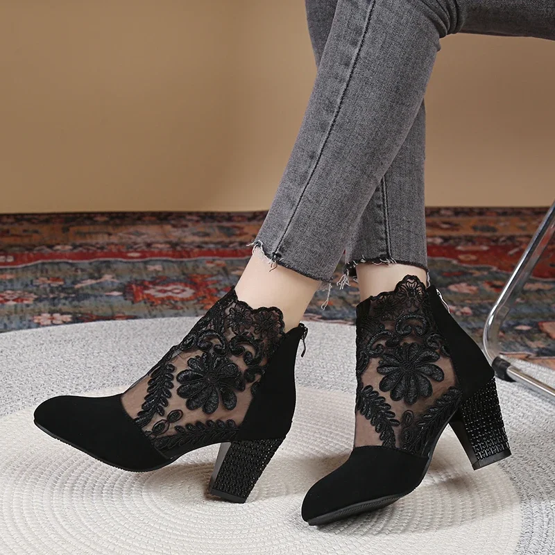 New Women's Shoes Zipper Fashion Women's Sandals Flower Decoration Office Shoes Women's Pointed-toe Ankle Sandals Zapatos
New Women's Shoes Zipper Fashion Women's Sandals Flower Decoration Office Shoes Women's Pointed-toe Ankle Sandals Zapatos