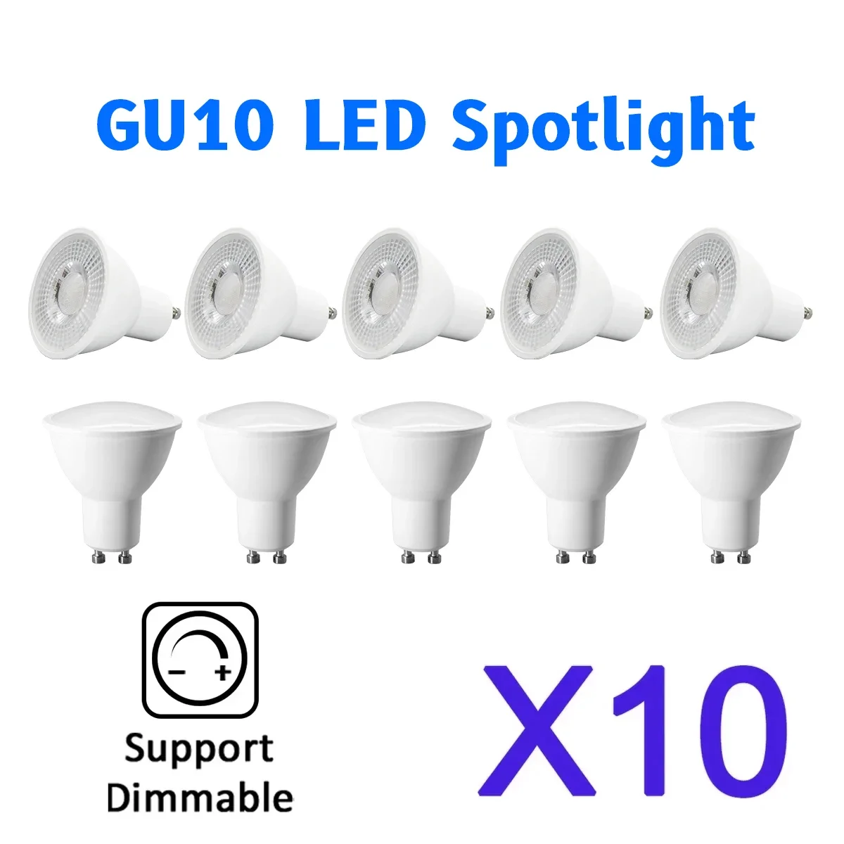 10pcs 3W/5W/6W/7W Dimmable GU10 LED Spotlight AC220V Energy Saving Bulb Replaces 30W 50W Halogen Lamp for Home Indoor Lighting
10pcs 3W/5W/6W/7W Dimmable GU10 LED Spotlight AC220V Energy Saving Bulb Replaces 30W 50W Halogen Lamp for Home Indoor Lighting
