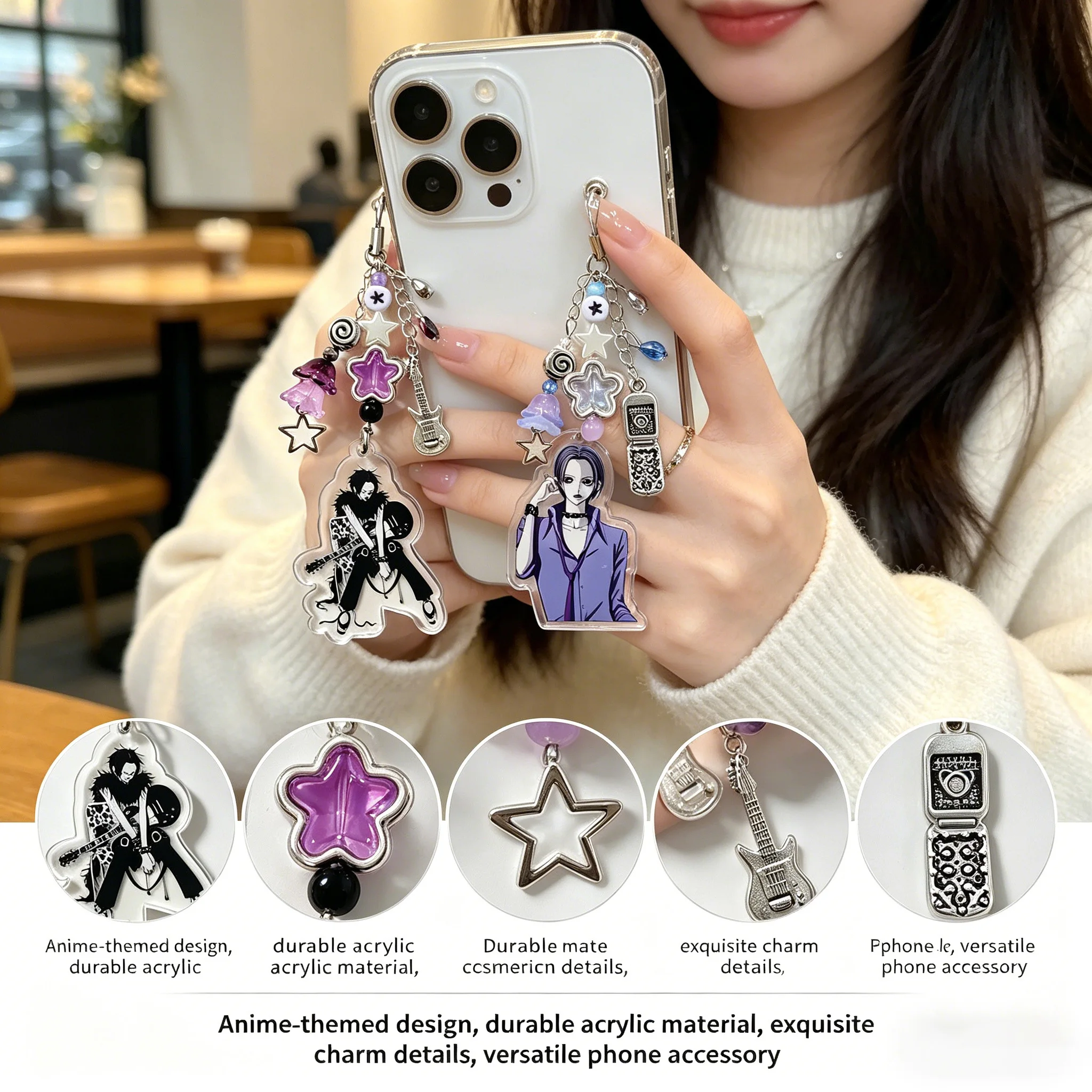 Handmade acrylic Nana phone charm
Handmade acrylic Nana phone charm