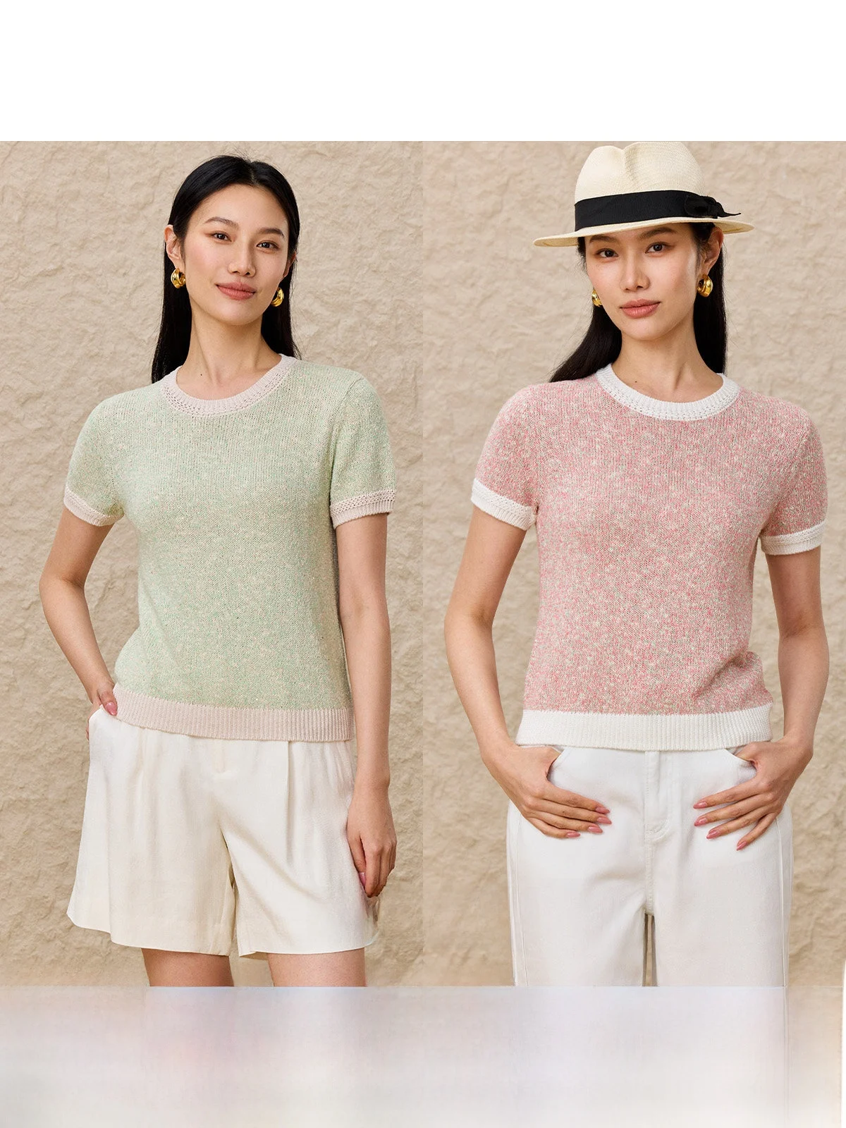 YIYI Floral Shadow Knitted Short Sleeve round Neck T-Shirt Color Block Casual Style Loose Fit Ladies Fashion Top
YIYI Floral Shadow Knitted Short Sleeve round Neck T-Shirt Color Block Casual Style Loose Fit Ladies Fashion Top