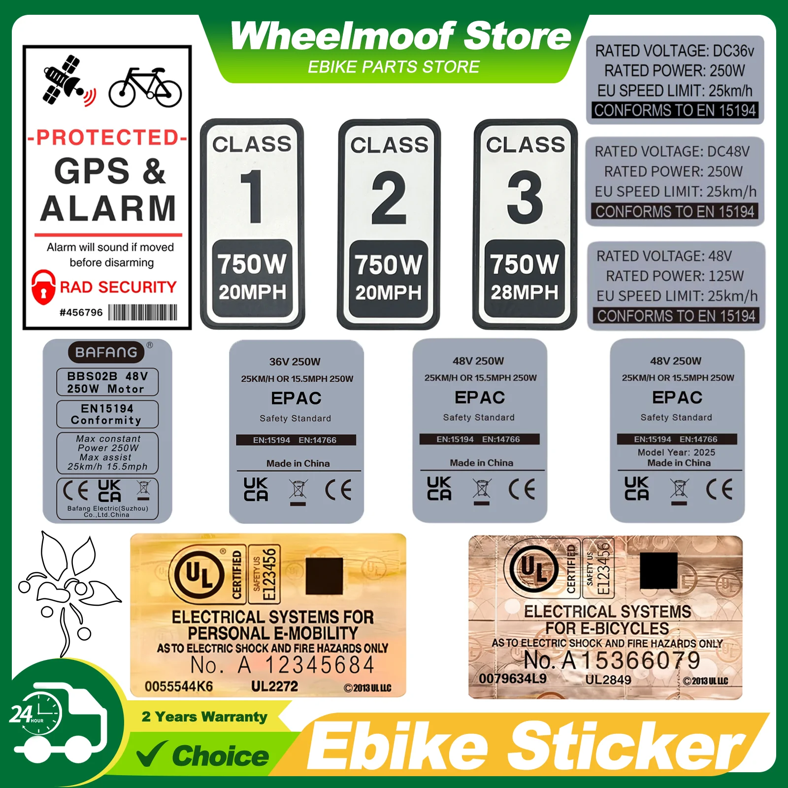 Bicycle decal ,EBIKE Sticker, 36V 48V 250W Electric Bike Lable, Compataible for Bafang Tongsheng and other Brand Conversion Kit
Bicycle decal ,EBIKE Sticker, 36V 48V 250W Electric Bike Lable, Compataible for Bafang Tongsheng and other Brand Conversion Kit