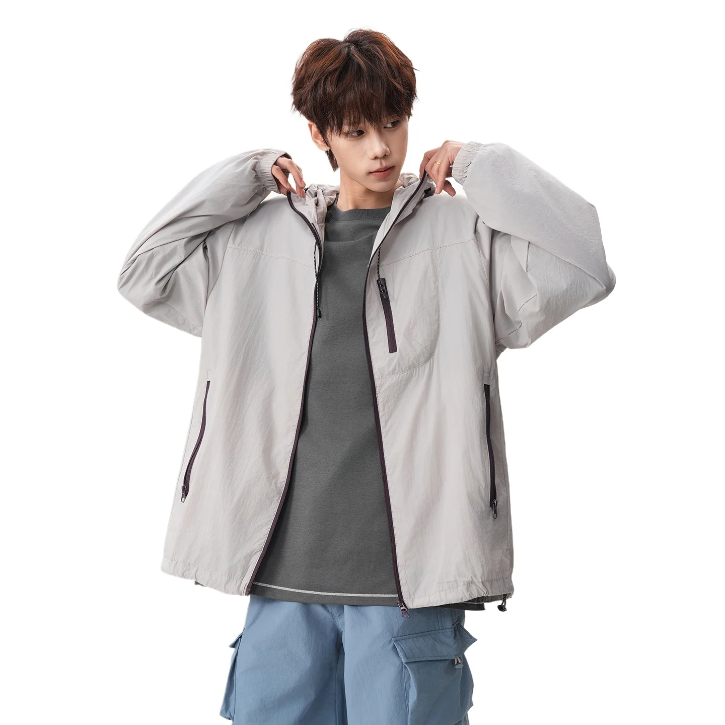 Unisex Hooded Sun Protection Clothing New Summer Fashion 100% Nylon Anti-UV Skin Daily Wear Outdoor Travel Lightweight Men Women
Unisex Hooded Sun Protection Clothing New Summer Fashion 100% Nylon Anti-UV Skin Daily Wear Outdoor Travel Lightweight Men Women