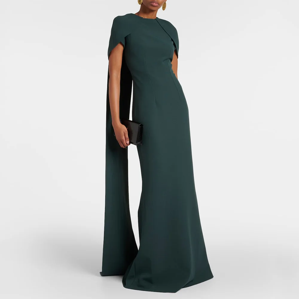 Elegant Women's Evening Dresses Mermaid O Neck Hunter Green Wedding Guest Gowns Long Draped Trumpet Formal Party Dress 2025
Elegant Women's Evening Dresses Mermaid O Neck Hunter Green Wedding Guest Gowns Long Draped Trumpet Formal Party Dress 2025