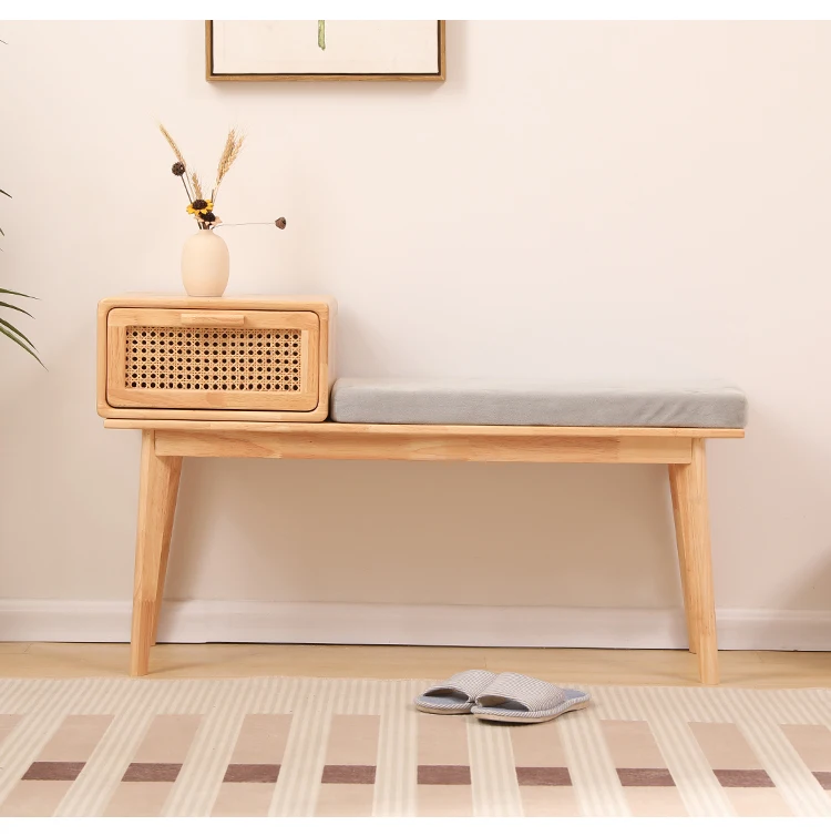 Nordic Solid Wood Shoe Changing Stool Rattan Home Multi-Functional Storage Stool
Nordic Solid Wood Shoe Changing Stool Rattan Home Multi-Functional Storage Stool