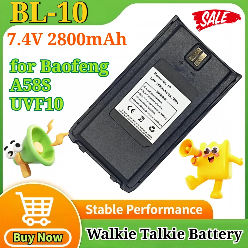 Аккумулятор BL-10 7.4V 2800mAh для раций Baofeng A58S / UVF10 / UV2plus / UV-5R / BF-TC70 / UV-E70: мощный, дальнобойный, для двухсторонней радиосвязи
Аккумулятор BL-10 7.4V 2800mAh для раций Baofeng A58S / UVF10 / UV2plus / UV-5R / BF-TC70 / UV-E70: мощный, дальнобойный, для двухсторонней радиосвязи