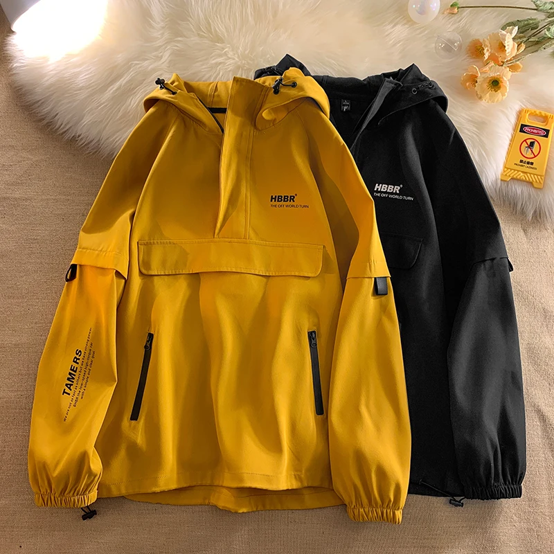 Уличная куртка в стиле милитари в стиле хип-хоп, мужская весенняя однотонная куртка-бомбер, мужское пальто 2023, ветровка с лентами, повседневное пальто-карго для тренировок 
Уличная куртка в стиле милитари в стиле хип-хоп, мужская весенняя однотонная куртка-бомбер, мужское пальто 2023, ветровка с лентами, повседневное пальто-карго для тренировок