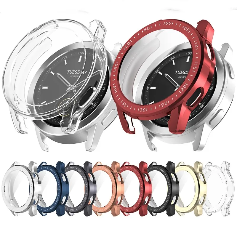 TPU Full Protection Anti-shock Watch Cover Screen Protector Electroplated For Xiaomi watch S3 Protective Case
TPU Full Protection Anti-shock Watch Cover Screen Protector Electroplated For Xiaomi watch S3 Protective Case