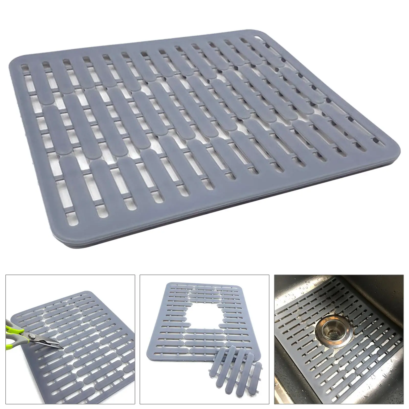 Household Silicone Sink Mat Heat Resistant, Dish Protector Placemat Sink Protector Grid Accessory
Household Silicone Sink Mat Heat Resistant, Dish Protector Placemat Sink Protector Grid Accessory