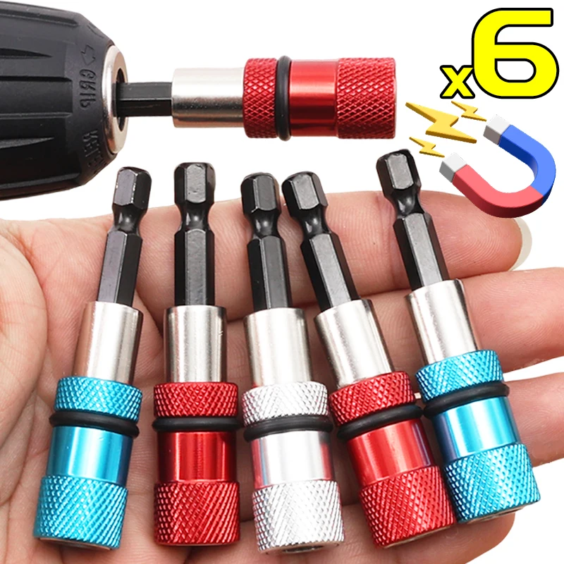 1/6x Hex Shank Magnetic Screwdriver Bit Holder Adjustable Screw Depth Extension Bar 1/4 Inch Power Drill DIY Tool Quick Release
1/6x Hex Shank Magnetic Screwdriver Bit Holder Adjustable Screw Depth Extension Bar 1/4 Inch Power Drill DIY Tool Quick Release
