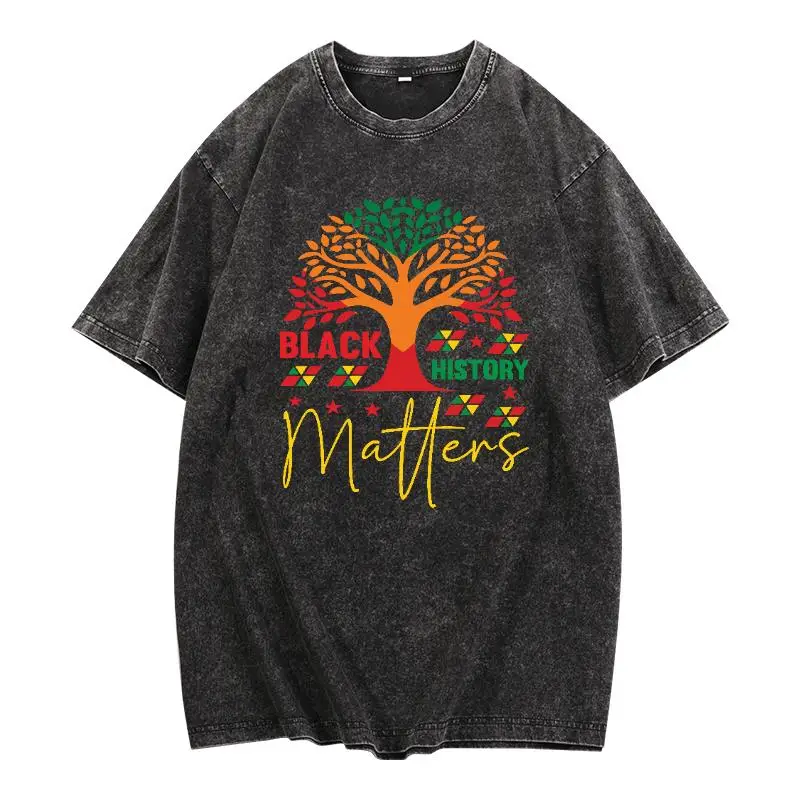 Trendy Washed T - Shirt with Social Message: 'Black History Matters' - Make a Statement with a Cool, Washed - Out Aestheti
Trendy Washed T - Shirt with Social Message: 'Black History Matters' - Make a Statement with a Cool, Washed - Out Aestheti