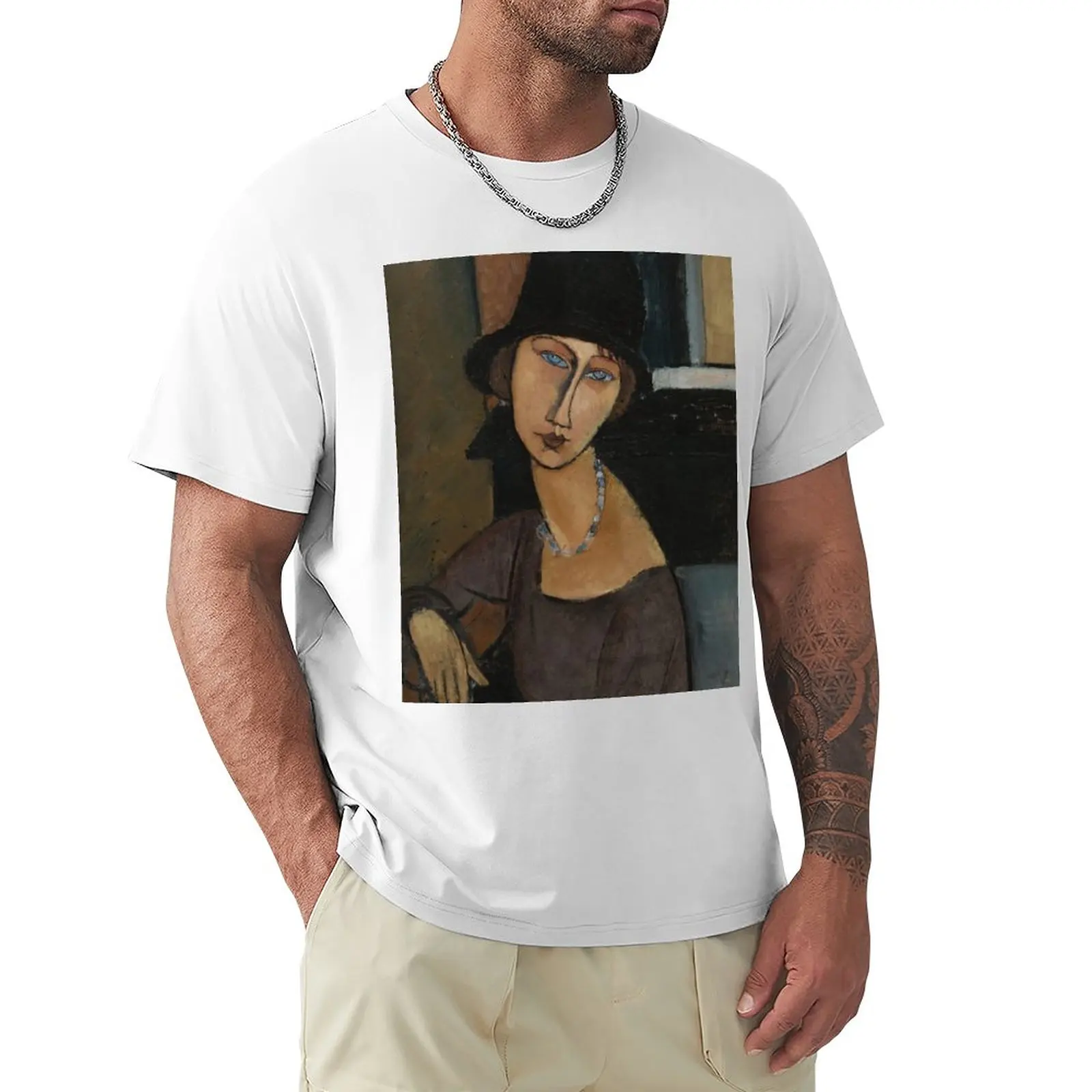Vintage Jeanne Hebuterneau chapeauAmedeo Modigliani 1917 T-Shirt funnys for a boy Men's cotton t-shirt
Vintage Jeanne Hebuterneau chapeauAmedeo Modigliani 1917 T-Shirt funnys for a boy Men's cotton t-shirt