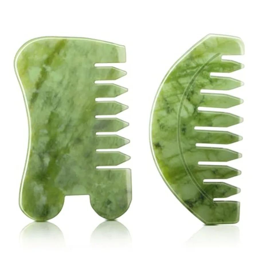 2 Pcs Jade Comb for Scalp Massage Gua sha Comb for Head Body spa Hair Multifunctional Handheld Massage Tools Round, Classic Sty
2 Pcs Jade Comb for Scalp Massage Gua sha Comb for Head Body spa Hair Multifunctional Handheld Massage Tools Round, Classic Sty