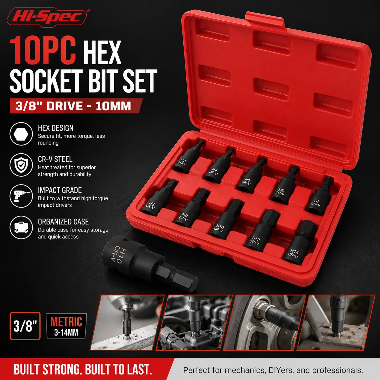 Chrome Vanadium Hex Bit Socket Set, S2 Blackened Torx/Hex Socket Tool for Manual Wrench Ratchet Repair with Storage Box
Chrome Vanadium Hex Bit Socket Set, S2 Blackened Torx/Hex Socket Tool for Manual Wrench Ratchet Repair with Storage Box