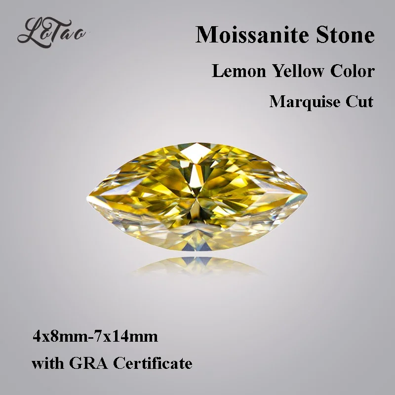 Moissanite Stone Gemstone Lemon Yellow Color Marquise Cut Lab Grown Diamond Charms Woman Jewelry Making with GRA Certificate
Moissanite Stone Gemstone Lemon Yellow Color Marquise Cut Lab Grown Diamond Charms Woman Jewelry Making with GRA Certificate