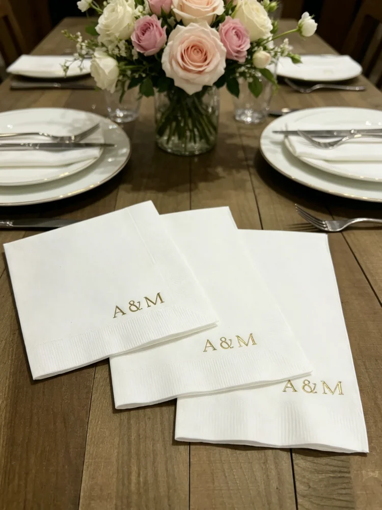 Custom Monogram Personalized Paper Napkins, Custom Printed Wedding Anniversary Party Cocktail Beverage Luncheon Disposable
Custom Monogram Personalized Paper Napkins, Custom Printed Wedding Anniversary Party Cocktail Beverage Luncheon Disposable
