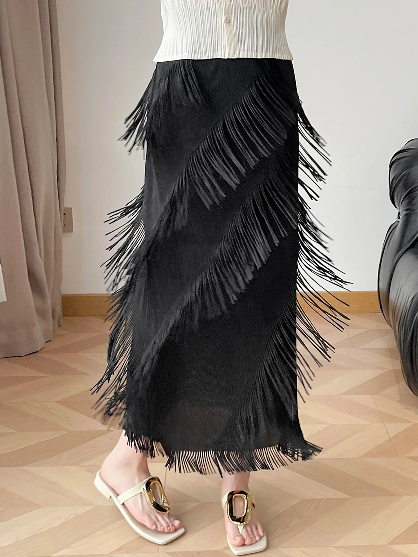 High Waist A-Line Skirt Women's New 2026 Frayed Hem Midi Skirt Polyester Fiber High Elasticity Skirt Polyester Fabric
High Waist A-Line Skirt Women's New 2026 Frayed Hem Midi Skirt Polyester Fiber High Elasticity Skirt Polyester Fabric