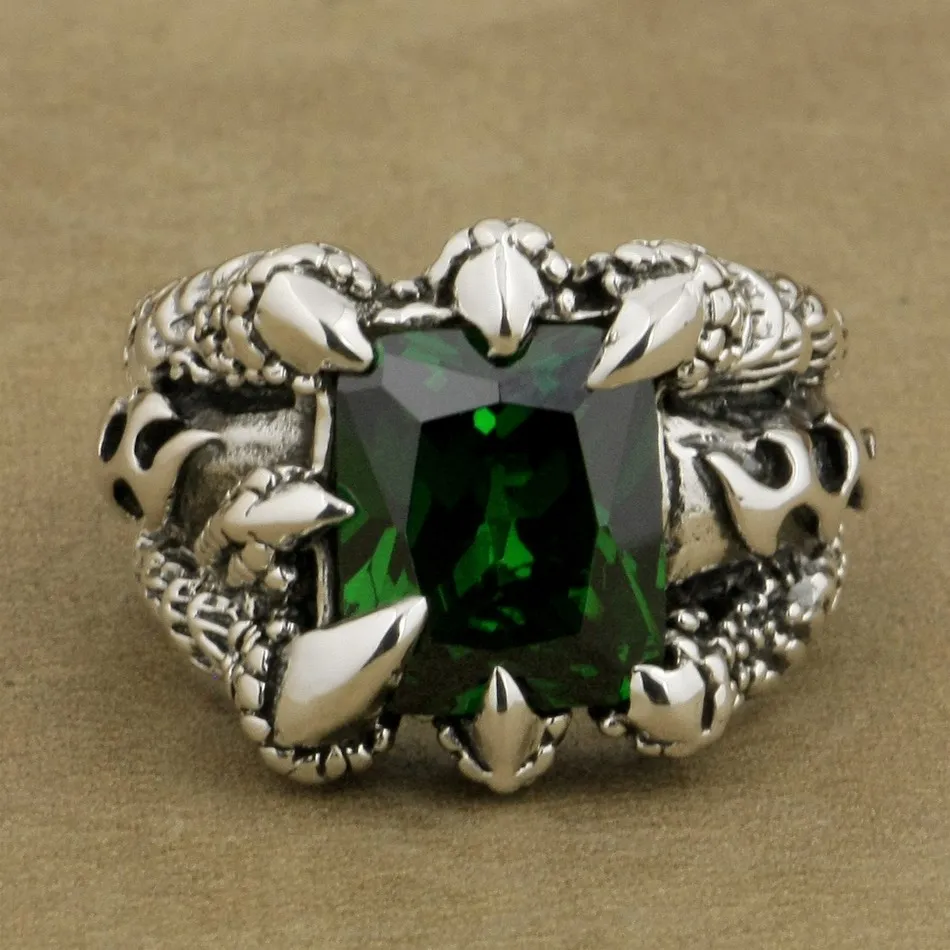 925 Sterling Silver Huge CZ Stone Dragon Claw Ring Charms Animal Jewelry 8TX02 US Size 7~15
925 Sterling Silver Huge CZ Stone Dragon Claw Ring Charms Animal Jewelry 8TX02 US Size 7~15