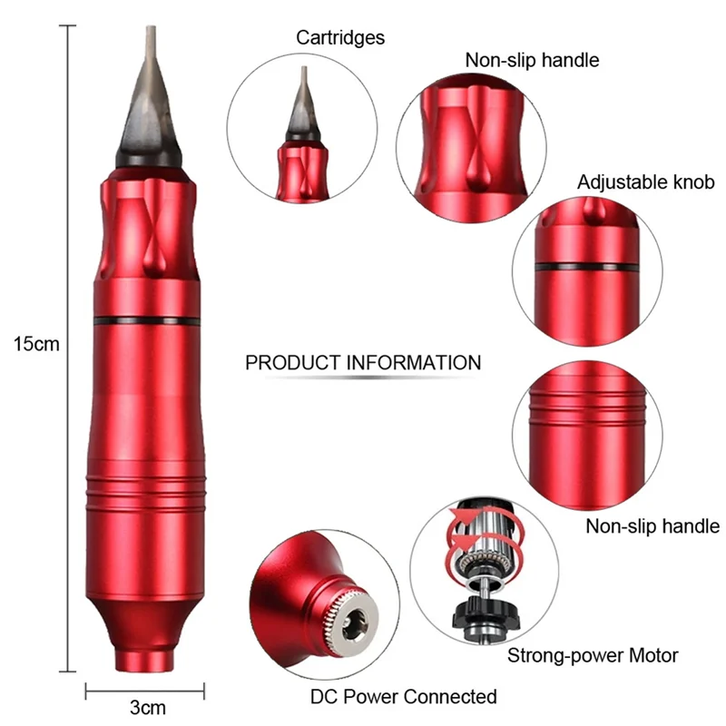 ABNL Tattoo Kit Complete Set Wireless Rotary Tattoo Machine Pen Kit DC Interface With Needles US Plug
ABNL Tattoo Kit Complete Set Wireless Rotary Tattoo Machine Pen Kit DC Interface With Needles US Plug