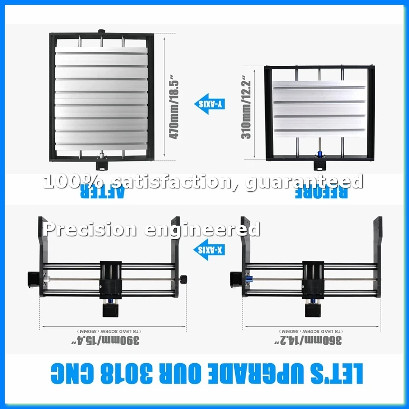 CNC 3018Pro Extension Kit Upgrade Kit 3018Pro to 3040 Compatible with 3018Pro CNC Engraving Milling Machine(A)-A23R
CNC 3018Pro Extension Kit Upgrade Kit 3018Pro to 3040 Compatible with 3018Pro CNC Engraving Milling Machine(A)-A23R