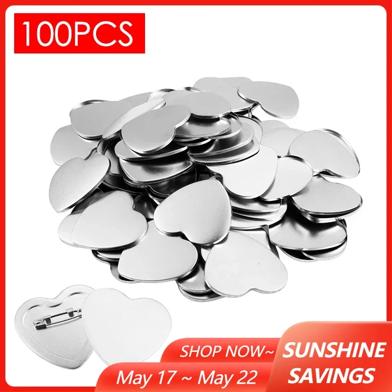 100pcs Blank Metal Badge Making Accessories Heart Mold Badge Press Machine DIY Pin Button Badge Making Parts Supplies
100pcs Blank Metal Badge Making Accessories Heart Mold Badge Press Machine DIY Pin Button Badge Making Parts Supplies