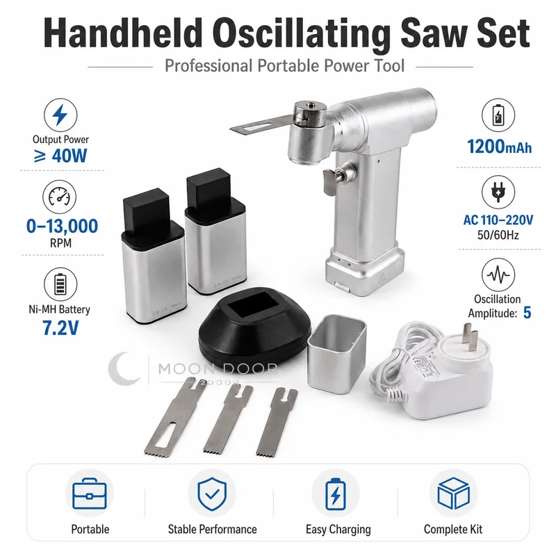 Orthopedic Mini Handheld Oscillating Saw Kit Rechargeable 7.2V Ni-MH Battery Veterinary Orthopedic Bone Saw with 3 Saw Blade
Orthopedic Mini Handheld Oscillating Saw Kit Rechargeable 7.2V Ni-MH Battery Veterinary Orthopedic Bone Saw with 3 Saw Blade