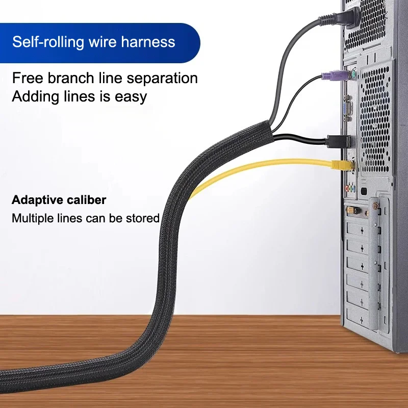 2M Self Closing Cable Protector Sleeve Braided Expandable Auto Line Management Flexible Loom Split Pipe Tube Protector
2M Self Closing Cable Protector Sleeve Braided Expandable Auto Line Management Flexible Loom Split Pipe Tube Protector