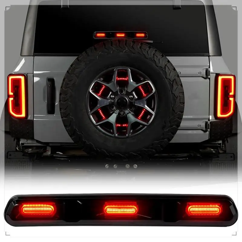 1 шт. светодиодный третий стоп-сигнал в стиле Raptor с высоким креплением для Ford Bronco 2021 2022 2023
1 шт. светодиодный третий стоп-сигнал в стиле Raptor с высоким креплением для Ford Bronco 2021 2022 2023