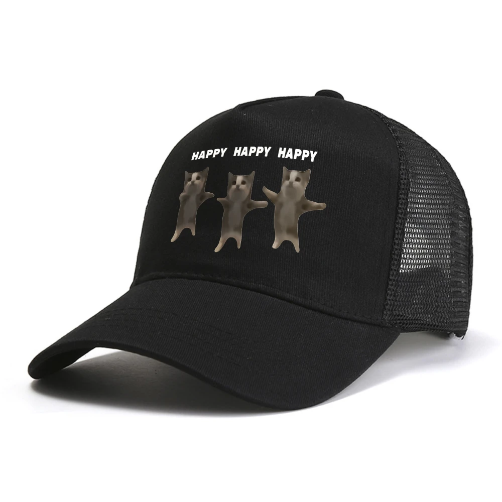 Happy Dance Cat baseball cap Funny Cute Cat caps Men Women Casual Fashion mesh Breathable cool trucker hats
Happy Dance Cat baseball cap Funny Cute Cat caps Men Women Casual Fashion mesh Breathable cool trucker hats
