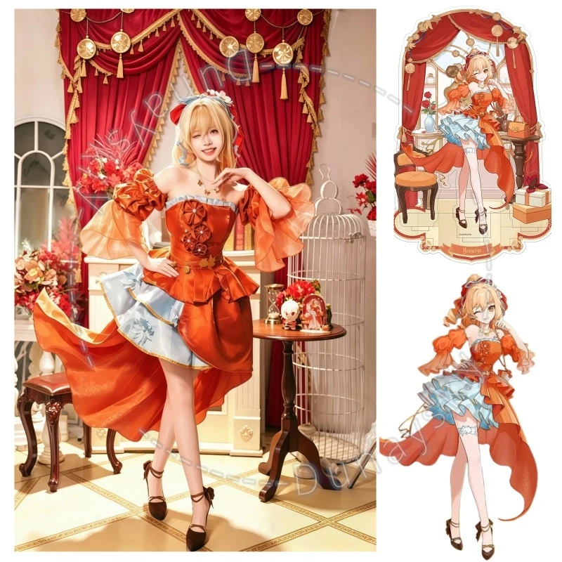 New Outfit Evening Dress Classic Lolita Yoimiya New Event Resplendent Feast Orange Halloween Cosplay Anime Game Genshin Impact
New Outfit Evening Dress Classic Lolita Yoimiya New Event Resplendent Feast Orange Halloween Cosplay Anime Game Genshin Impact