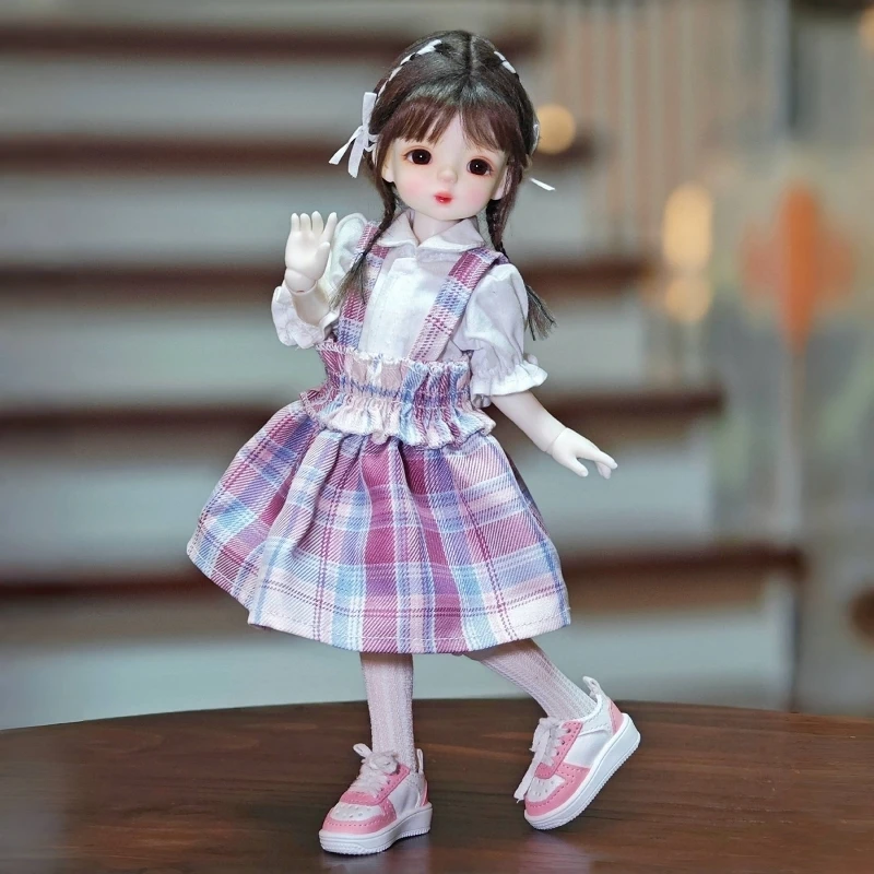 1/6 одежда для кукол Bjd, модная милая белая рубашка ручной работы с короткими рукавами, топ, цветной блок, платье на бретельках, комплект аксессуаров для кукол Bjd
1/6 одежда для кукол Bjd, модная милая белая рубашка ручной работы с короткими рукавами, топ, цветной блок, платье на бретельках, комплект аксессуаров для кукол Bjd