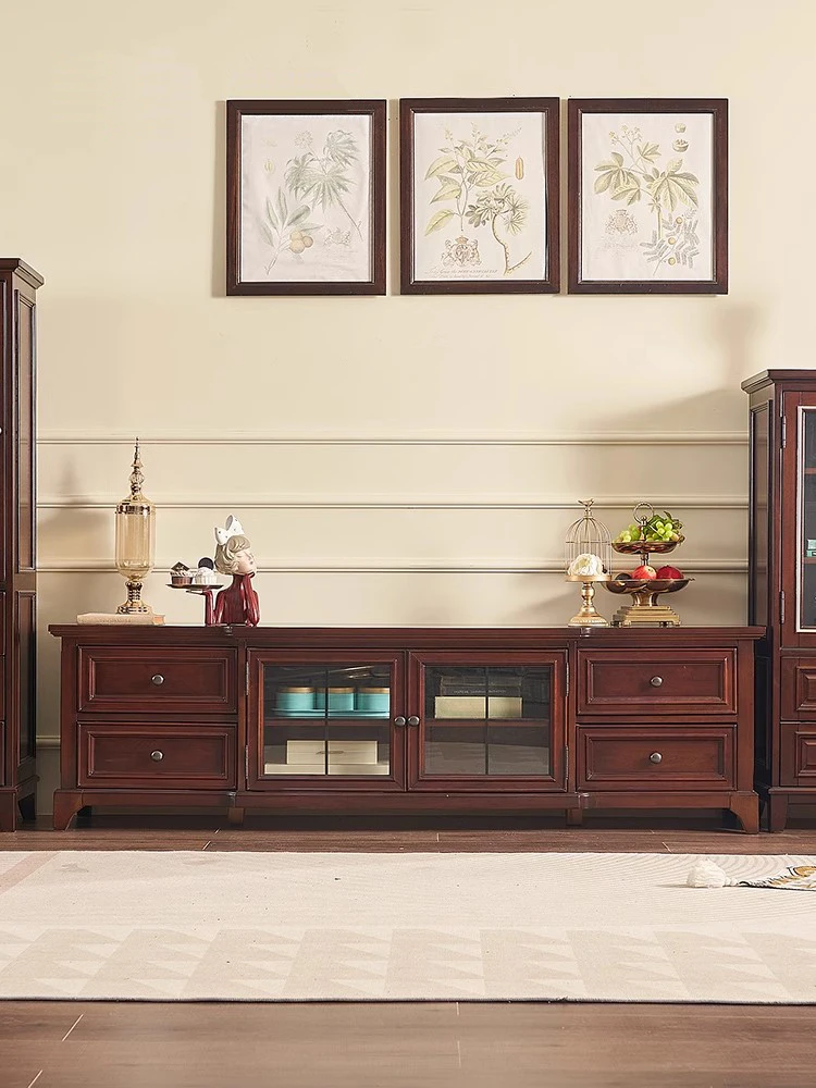 American retro all-solid wood TV cabinet living room 2024 new floor cabinet combination locker
American retro all-solid wood TV cabinet living room 2024 new floor cabinet combination locker