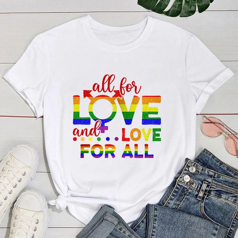 (Premium T-shirt)Cute Lgbt All For Love And Love For All Printed T-Shirts For Women Short Sleeve Funny Round Neck Tee Shirts
(Premium T-shirt)Cute Lgbt All For Love And Love For All Printed T-Shirts For Women Short Sleeve Funny Round Neck Tee Shirts