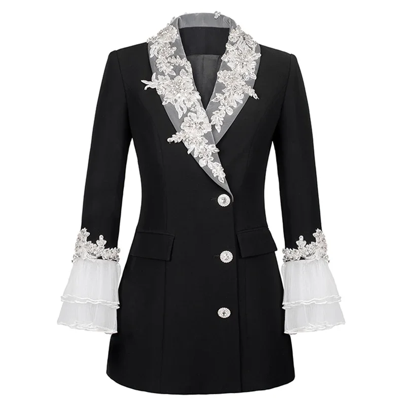 SuperAen 2024 New Spring and Autumn Office Lady Fashion Three-dimensional Decoration Mesh Patchwork Women Suit Blazer
SuperAen 2024 New Spring and Autumn Office Lady Fashion Three-dimensional Decoration Mesh Patchwork Women Suit Blazer
