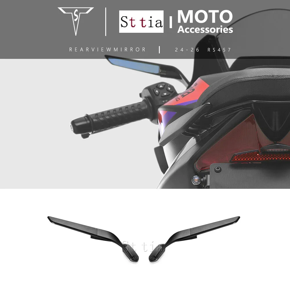 New RS457 2024 2025 2026 Mirrors Stealth Mirrors for Aprilia RS 457 RS-457 Motorcycle Adjustable CNC Side Rearview Mirrors
New RS457 2024 2025 2026 Mirrors Stealth Mirrors for Aprilia RS 457 RS-457 Motorcycle Adjustable CNC Side Rearview Mirrors