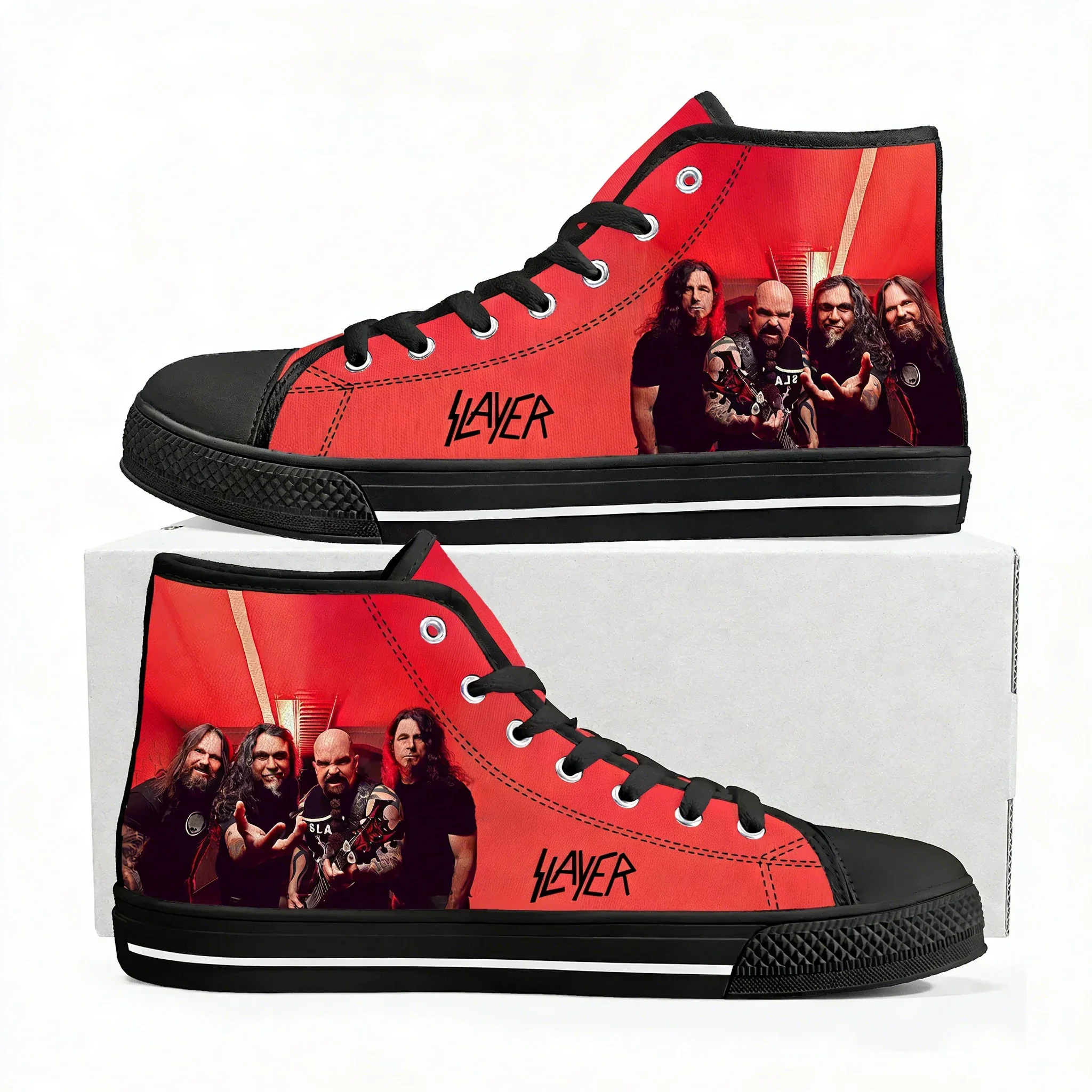 Slayer High Top Sneakers Mens Women Teenager High Quality Trend Canvas Sneaker Fashion Built Casual Couple Custom Made Shoes
Slayer High Top Sneakers Mens Women Teenager High Quality Trend Canvas Sneaker Fashion Built Casual Couple Custom Made Shoes