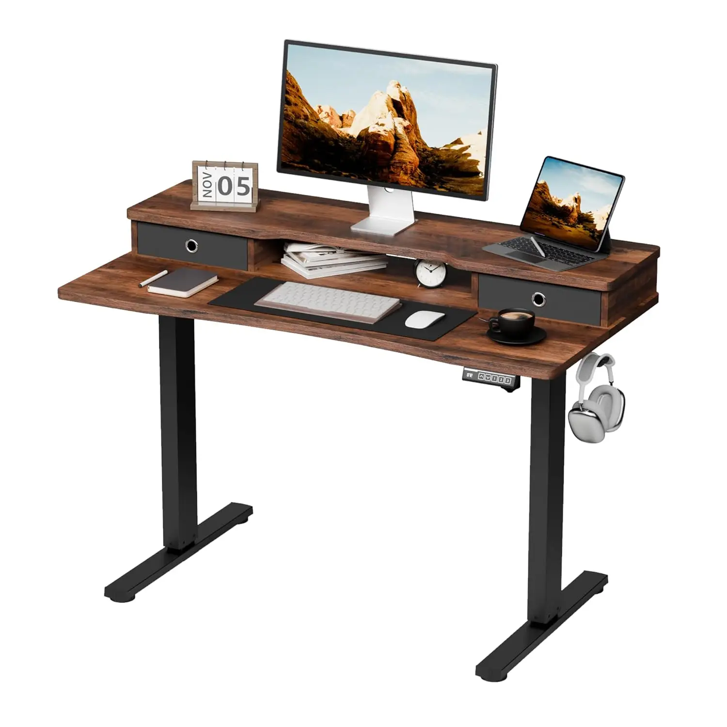 #48x24 Inch Electric Standing Desk with Drawers, Height Adjustable Sit Stand Up Desk, Storage Shelf Ergonomic Home, Customized
#48x24 Inch Electric Standing Desk with Drawers, Height Adjustable Sit Stand Up Desk, Storage Shelf Ergonomic Home, Customized