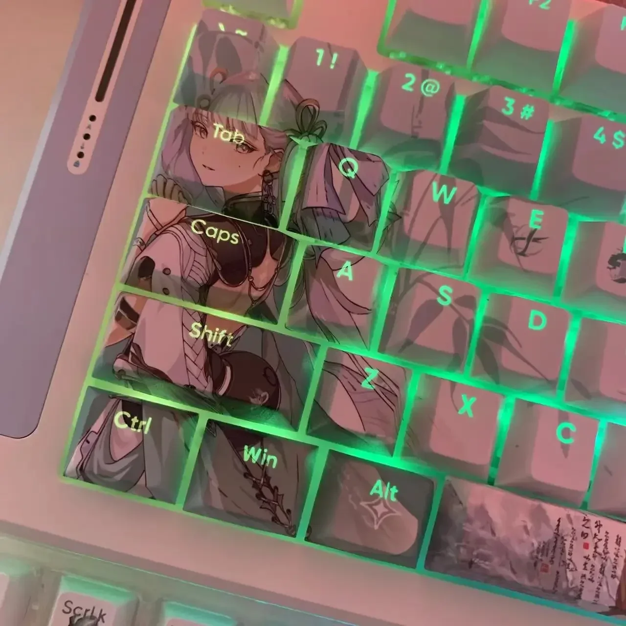 Полупрозрачная игровая крышка для клавиш Wuthering Waves Jinhsi, тематические колпачки для клавиш в стиле аниме 120-клавиш PBT DYE SUB Cherry MX Switch для механической клавиатуры
Полупрозрачная игровая крышка для клавиш Wuthering Waves Jinhsi, тематические колпачки для клавиш в стиле аниме 120-клавиш PBT DYE SUB Cherry MX Switch для механической клавиатуры