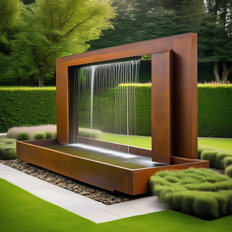 Durable Rustic Weathered Corten Steel Outdoor Waterfall & Spray Fountain Elegant Courtyard Decoration
Durable Rustic Weathered Corten Steel Outdoor Waterfall & Spray Fountain Elegant Courtyard Decoration