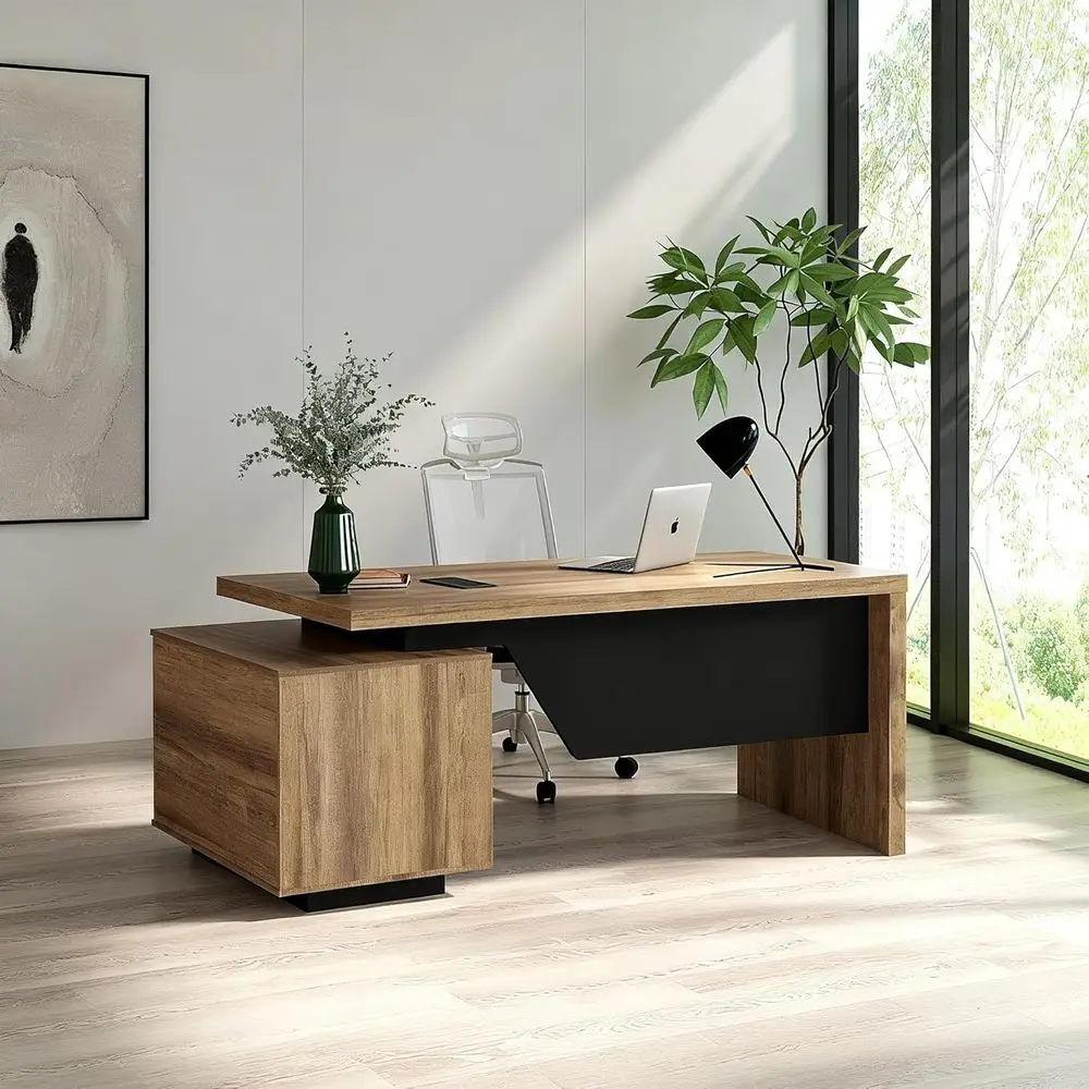 Adjustable Height Desk, 62.99-70.87, Reversible Cabinet, Large Workstation with 2 Drawers & Cable Management (Wood, Right)
Adjustable Height Desk, 62.99-70.87, Reversible Cabinet, Large Workstation with 2 Drawers & Cable Management (Wood, Right)