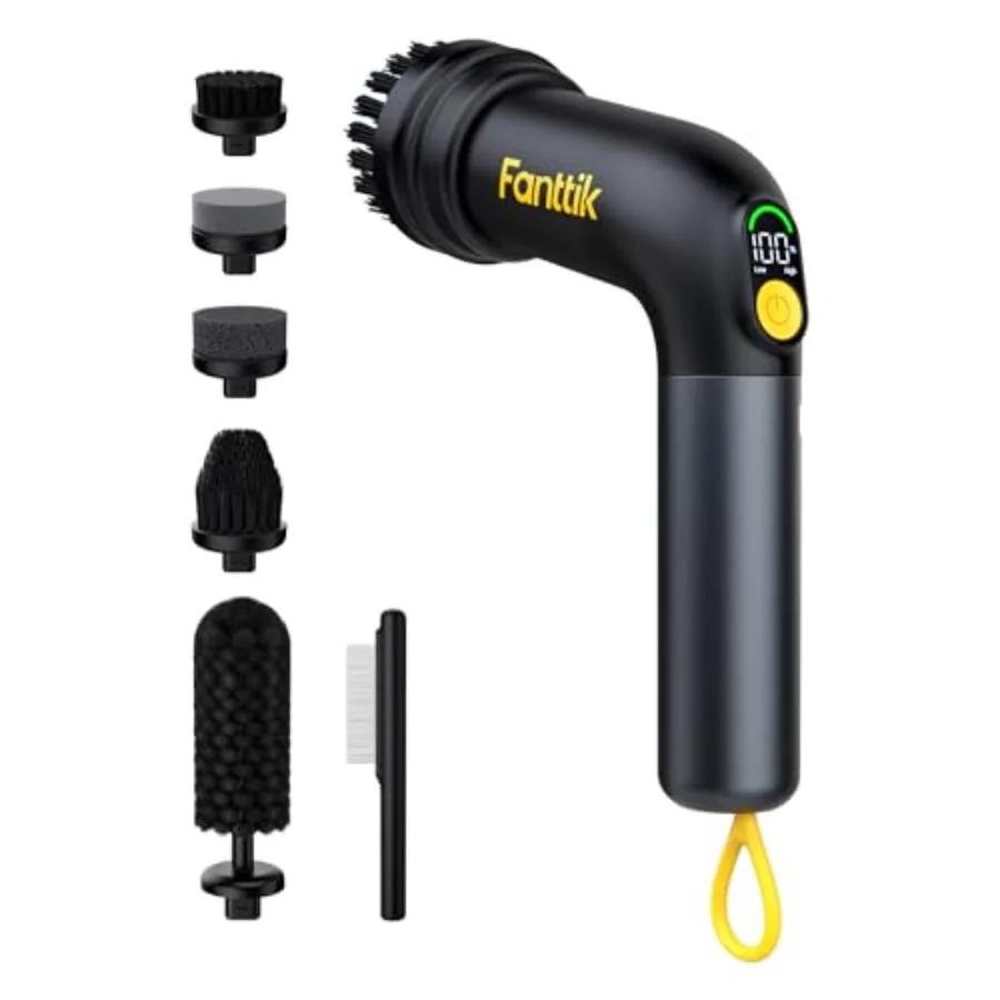 G9 Handy Cordless Electric Spin Scrubber, MagnaStorm Motor, Dual-Speed, 5 Brush Heads, LED Display, IPX7 Waterproof, 2500mAh wi
G9 Handy Cordless Electric Spin Scrubber, MagnaStorm Motor, Dual-Speed, 5 Brush Heads, LED Display, IPX7 Waterproof, 2500mAh wi