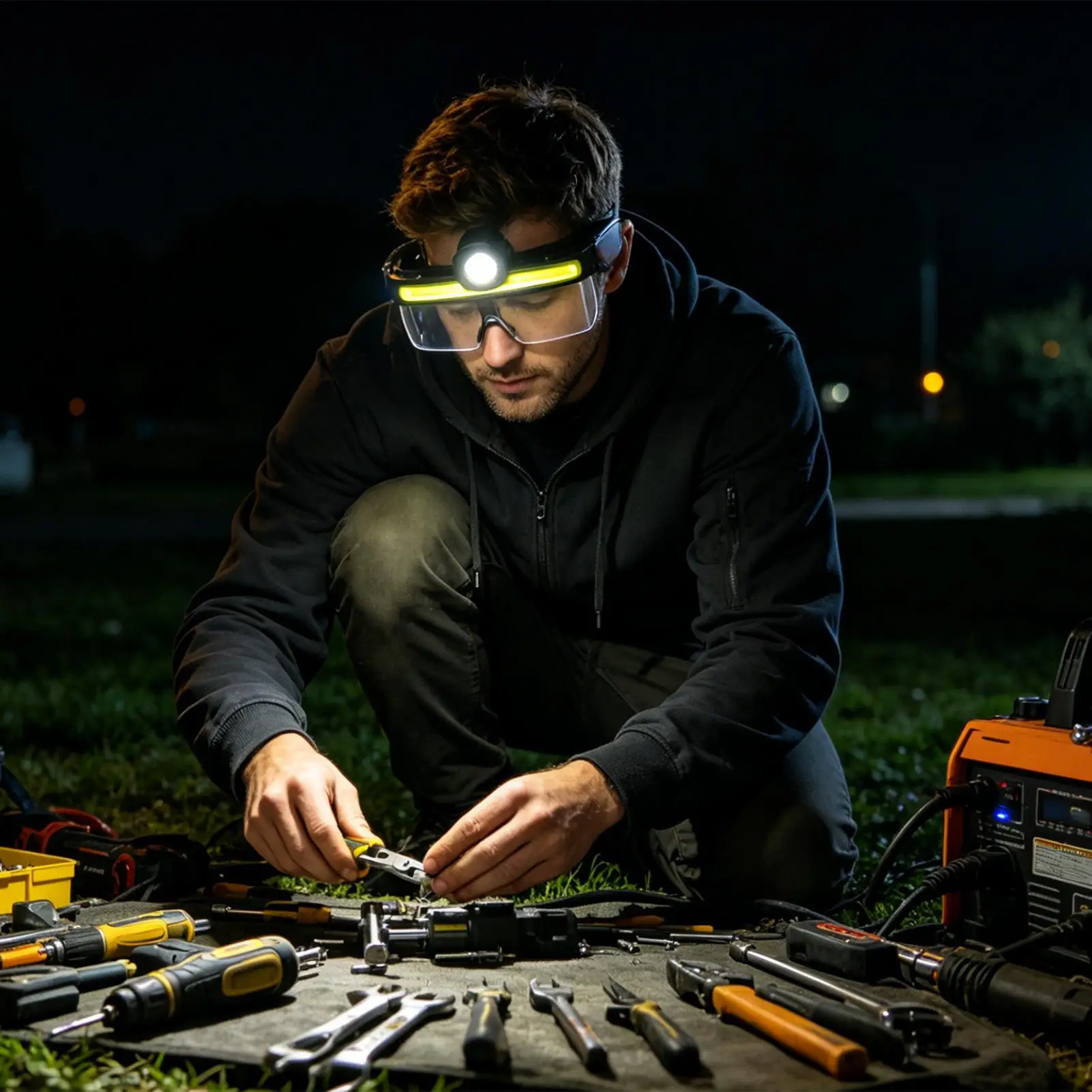 Light Up Glasses Rechargeable Non-Slip Waterproof Lightweight Head Flashlight Safety Glasses For Camping Fishing Running Hiking
Light Up Glasses Rechargeable Non-Slip Waterproof Lightweight Head Flashlight Safety Glasses For Camping Fishing Running Hiking