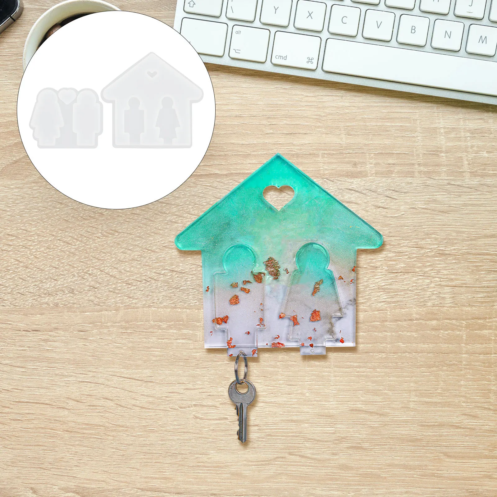 2Pcs Keychain Pendant Molds DIY Silicone Couples Shape Mold for Craft Making Handmade Key Holder Pendant DIY Silicone Molds
2Pcs Keychain Pendant Molds DIY Silicone Couples Shape Mold for Craft Making Handmade Key Holder Pendant DIY Silicone Molds