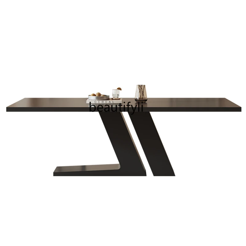 Thickened Stone Plate Dining Tables and Chairs Set Modern Simple Home Dining Table Rectangular Dining Table
Thickened Stone Plate Dining Tables and Chairs Set Modern Simple Home Dining Table Rectangular Dining Table