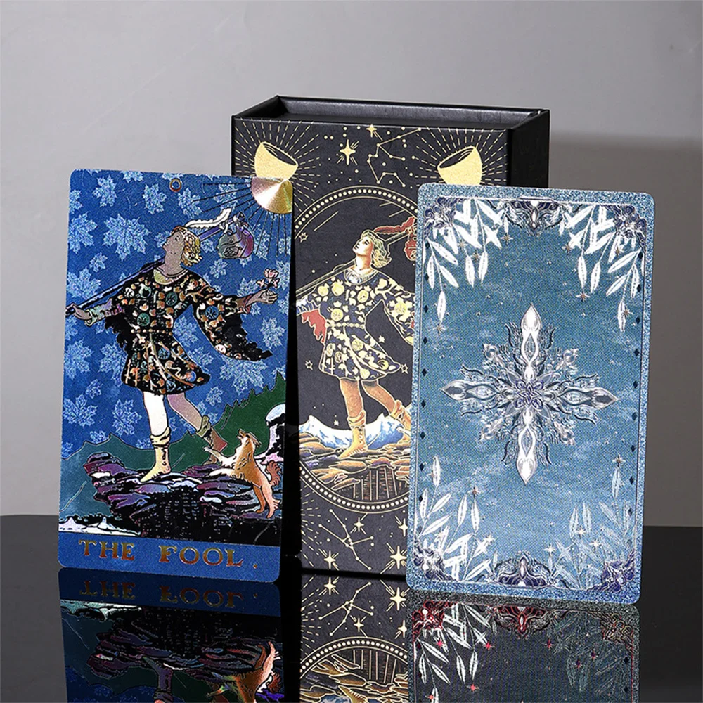 PVC Holographic Gold Foil Tarot Cards with Magnetic Gift Box Foil Border Celestial Constellation Board Game Deck for Divination
PVC Holographic Gold Foil Tarot Cards with Magnetic Gift Box Foil Border Celestial Constellation Board Game Deck for Divination